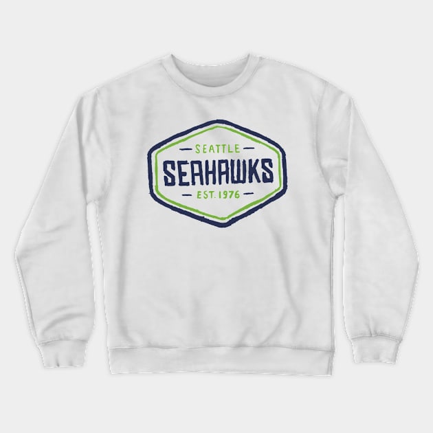 Seattle Seahaaaawks 15 Crewneck Sweatshirt by Very Simple Graph